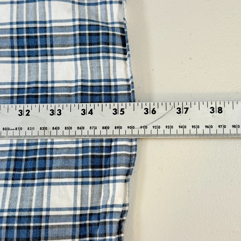 Abercrombie The Big Shirt Short Sleeve Plaid Shirt Mens Large Blue Vintage Y2K - Picture 9 of 9